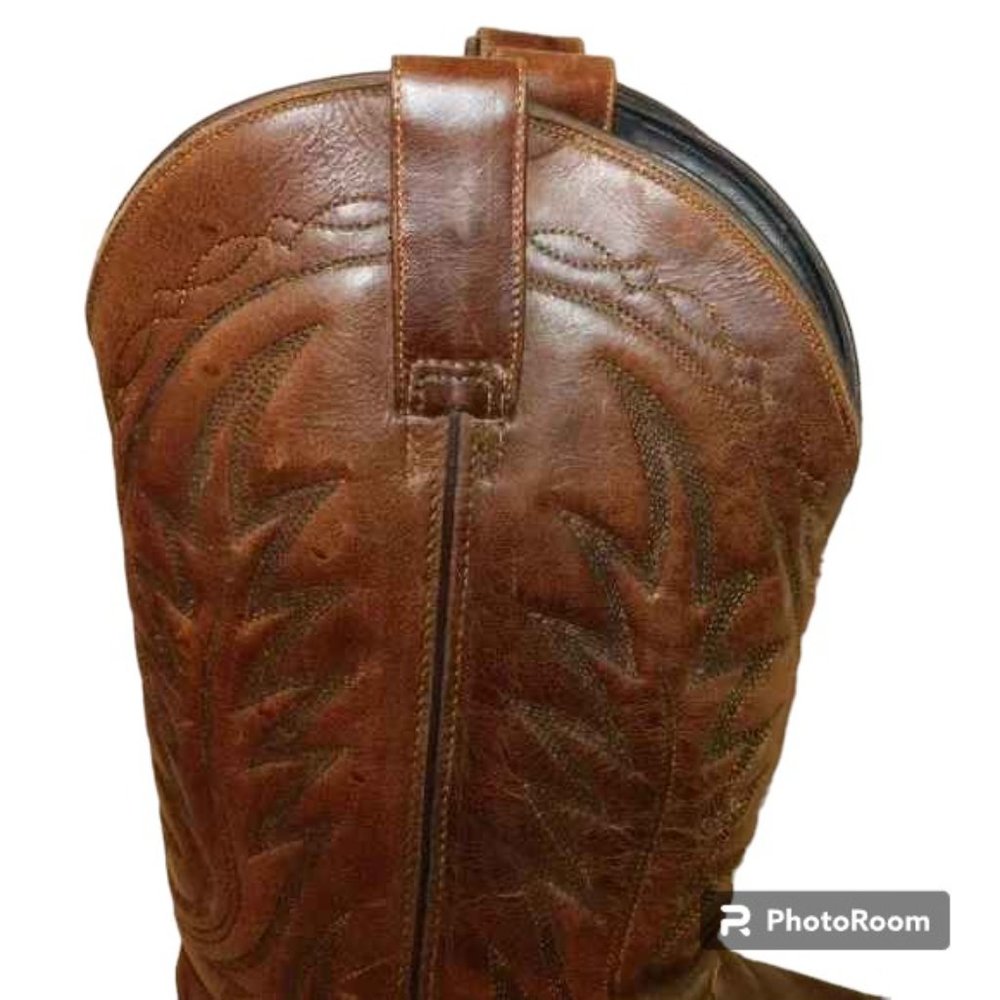 Acme Vintage Leather Cowboy Western Boots Size 9D Made In Mexico - Picture 5 of 12